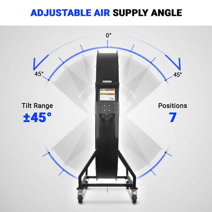 79" Portable Industrial Fan with Variable High-Efficiency PMSM Motor,Tiltable Mobile High Volume Floor Fan for Warehouse,Workshop & Gym