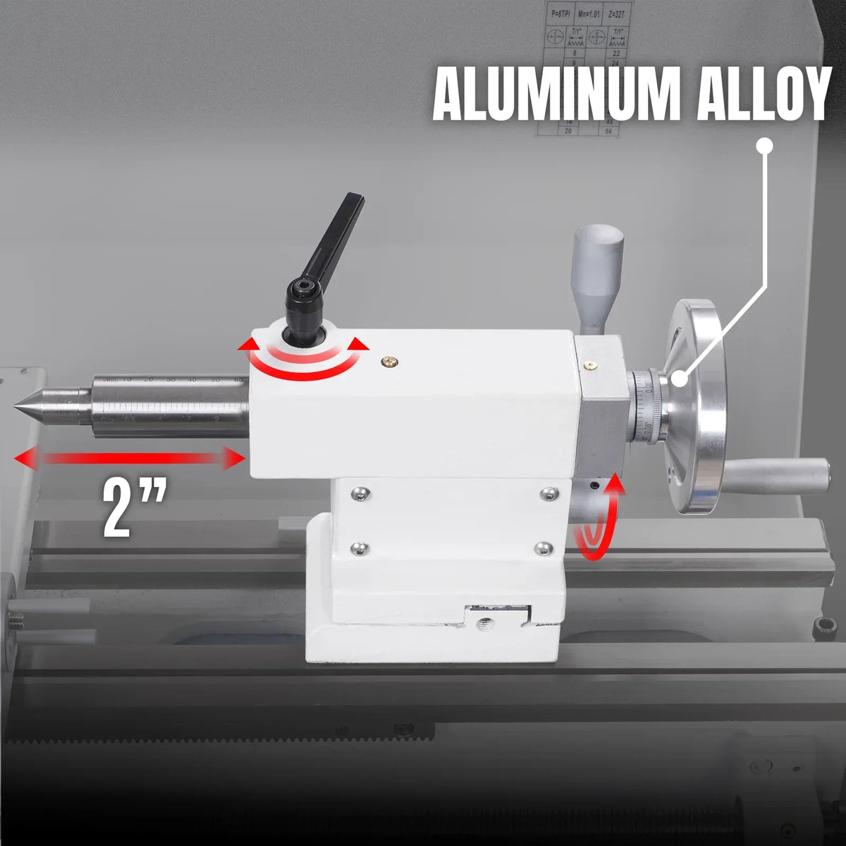 1.5 HP 10'' x 30'' Combination Lathe Milling Drilling Machine, 1.5'' Spindle Bore, 0-2000 RPM Variable Speed, High Precision Benchtop Lathe for Metalworking – Without Stand 1030VC