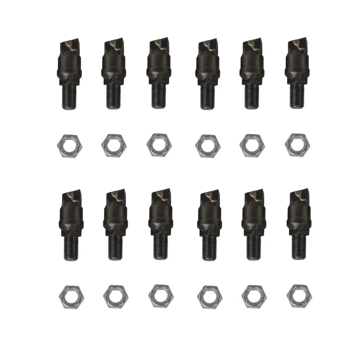 (1 Pack / 12 Pcs) Teeth and Nuts for Stump Grinder SG24; SG24PRO; SG28; SG30PRO; SG61, (SKU: 150151;150151G;150181;150181G;150182;150182G;150183;150183G;150501; 150602)