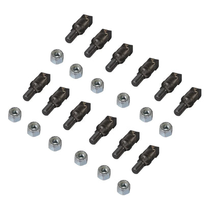 (1 Pack / 12 Pcs) Teeth and Nuts for Stump Grinder SG24; SG24PRO; SG28; SG30PRO; SG61, (SKU: 150151;150151G;150181;150181G;150182;150182G;150183;150183G;150501; 150602)