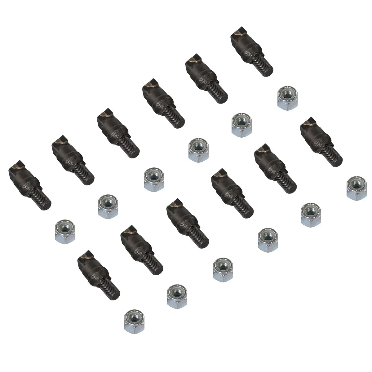 (1 Pack / 12 Pcs) Teeth and Nuts for Stump Grinder SG24; SG24PRO; SG28; SG30PRO; SG61, (SKU: 150151;150151G;150181;150181G;150182;150182G;150183;150183G;150501; 150602)