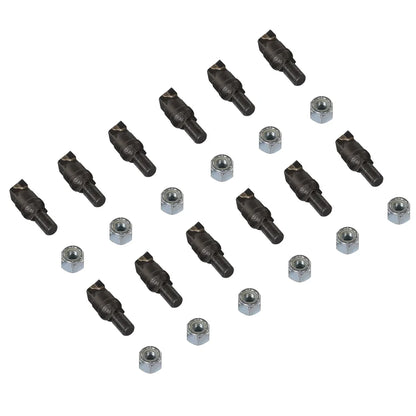 (1 Pack / 12 Pcs) Teeth and Nuts for Stump Grinder SG24; SG24PRO; SG28; SG30PRO; SG61, (SKU: 150151;150151G;150181;150181G;150182;150182G;150183;150183G;150501; 150602)