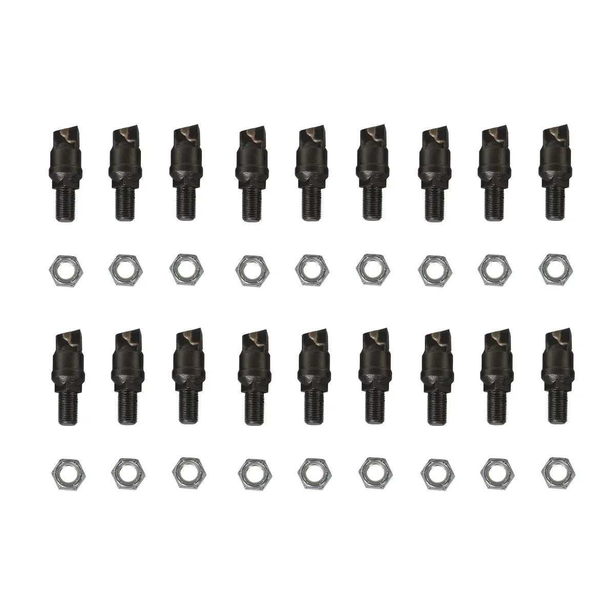 (1 Pack / 18 Pcs) Teeth and Nuts for Stump Grinder SG24; SG24PRO; SG28; SG30PRO; SG61, (SKU: 150151; 150151G; 150181; 150181G; 150182; 150182G; 150183; 150183G; 150501; 150602)