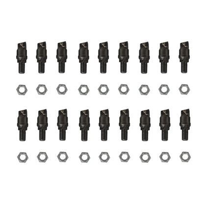 (1 Pack / 18 Pcs) Teeth and Nuts for Stump Grinder SG24; SG24PRO; SG28; SG30PRO; SG61, (SKU: 150151; 150151G; 150181; 150181G; 150182; 150182G; 150183; 150183G; 150501; 150602)