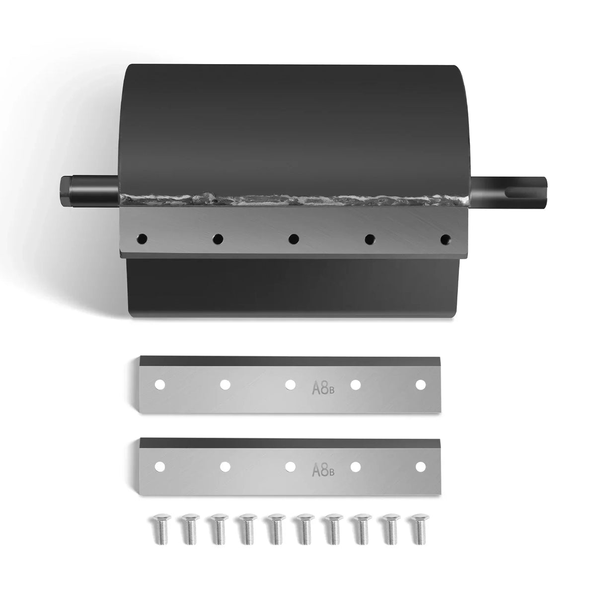 Cutter Barrel and 2 Blades for Wood Chipper GS1500 (SKU: 110200, 110200K, 110200Y）