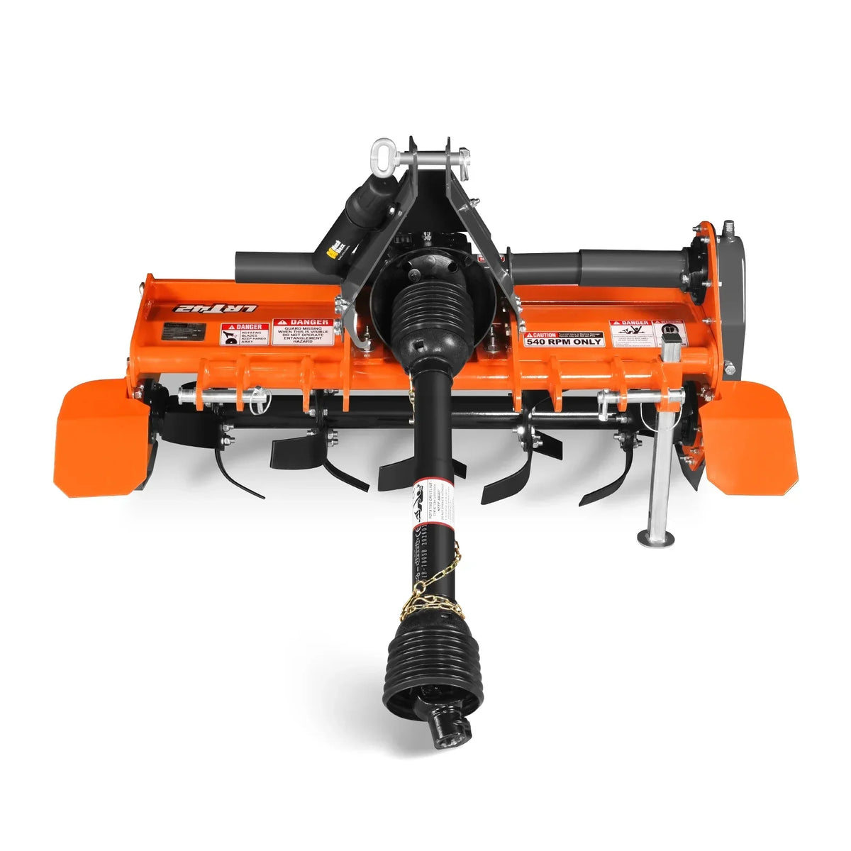 42 in Rotary Tiller, 3 Point Hitch Cat.1, Chain Drive, PTO Shaft Included with Shear Bolt, 15–35 HP, LRT42