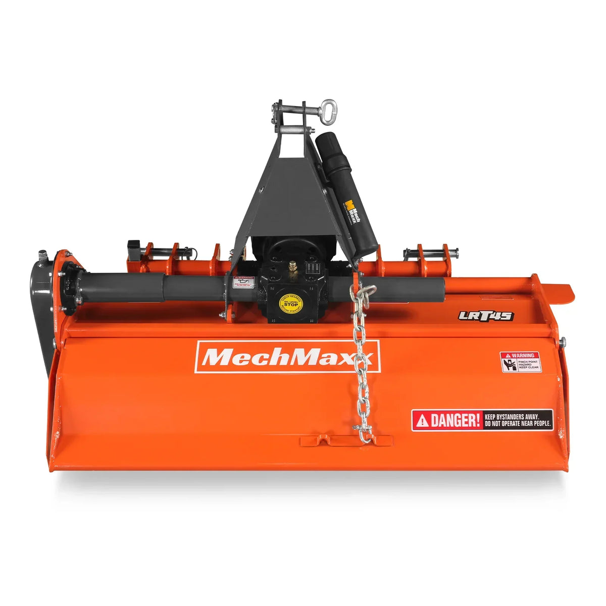 45 in Rotary Tiller,  3 Point Hitch Cat.1,  Chain Drive,  PTO Shaft Included with Shear Bolt,  15-35 HP,  LRT45