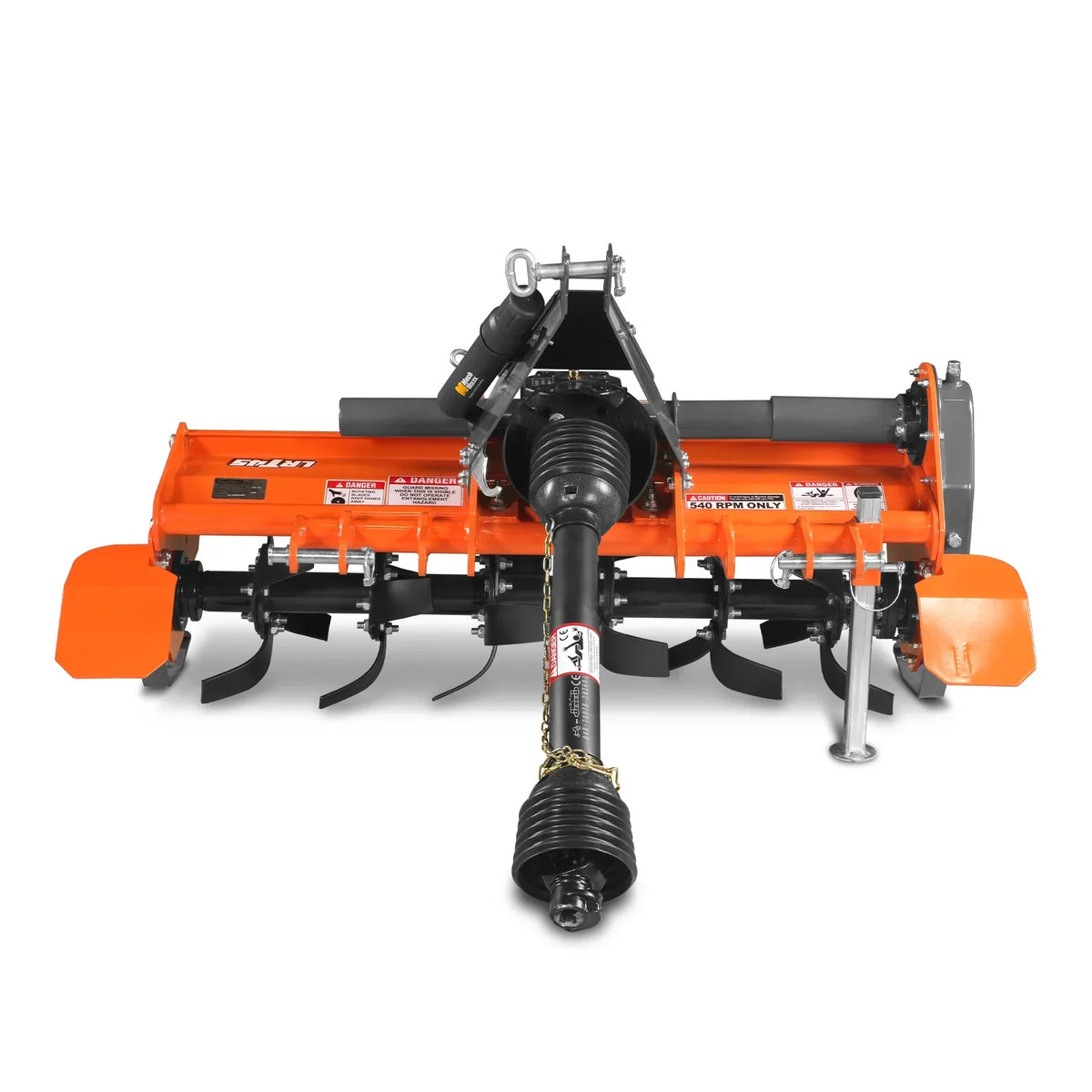 45 in Rotary Tiller,  3 Point Hitch Cat.1,  Chain Drive,  PTO Shaft Included with Shear Bolt,  15-35 HP,  LRT45