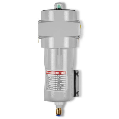 53 CFM Compressed Air Oil-Water Separator Precision Filter,0.01μm,Oil Content 0.001ppm, With Auto Drain, Pressure Indicator