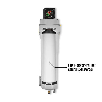254 CFM Compressed Air Oil-Water Separator Precision Filter,0.01μm,Oil Content 0.01ppm, With Auto Drain, Pressure Gauge