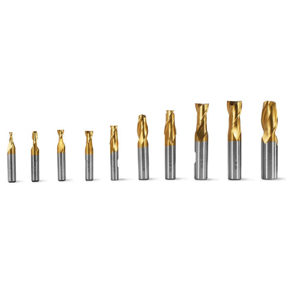 20PCS HSS END MILLS SET for SKU: 500200 | Model: VM18L SKU: 500201 | Model: VM18LD SKU: 500202 | Model: VM25L SKU: 500203 | Model: VM25LD SKU: 500204 | Model: VM32L SKU: 500205 | Model: VM32LD