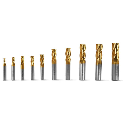 20PCS HSS END MILLS SET for SKU: 500200 | Model: VM18L SKU: 500201 | Model: VM18LD SKU: 500202 | Model: VM25L SKU: 500203 | Model: VM25LD SKU: 500204 | Model: VM32L SKU: 500205 | Model: VM32LD