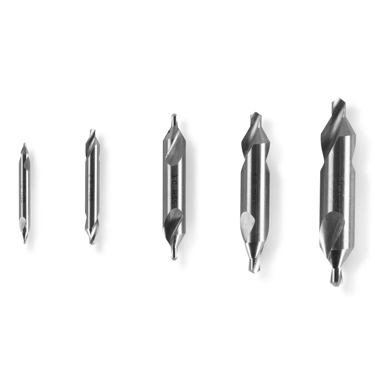 5PC HSS CENTER DRILLS SET for SKU: 500200 | Model: VM18L SKU: 500201 | Model: VM18LD SKU: 500202 | Model: VM25L SKU: 500203 | Model: VM25LD SKU: 500204 | Model: VM32L SKU: 500205 | Model: VM32LD