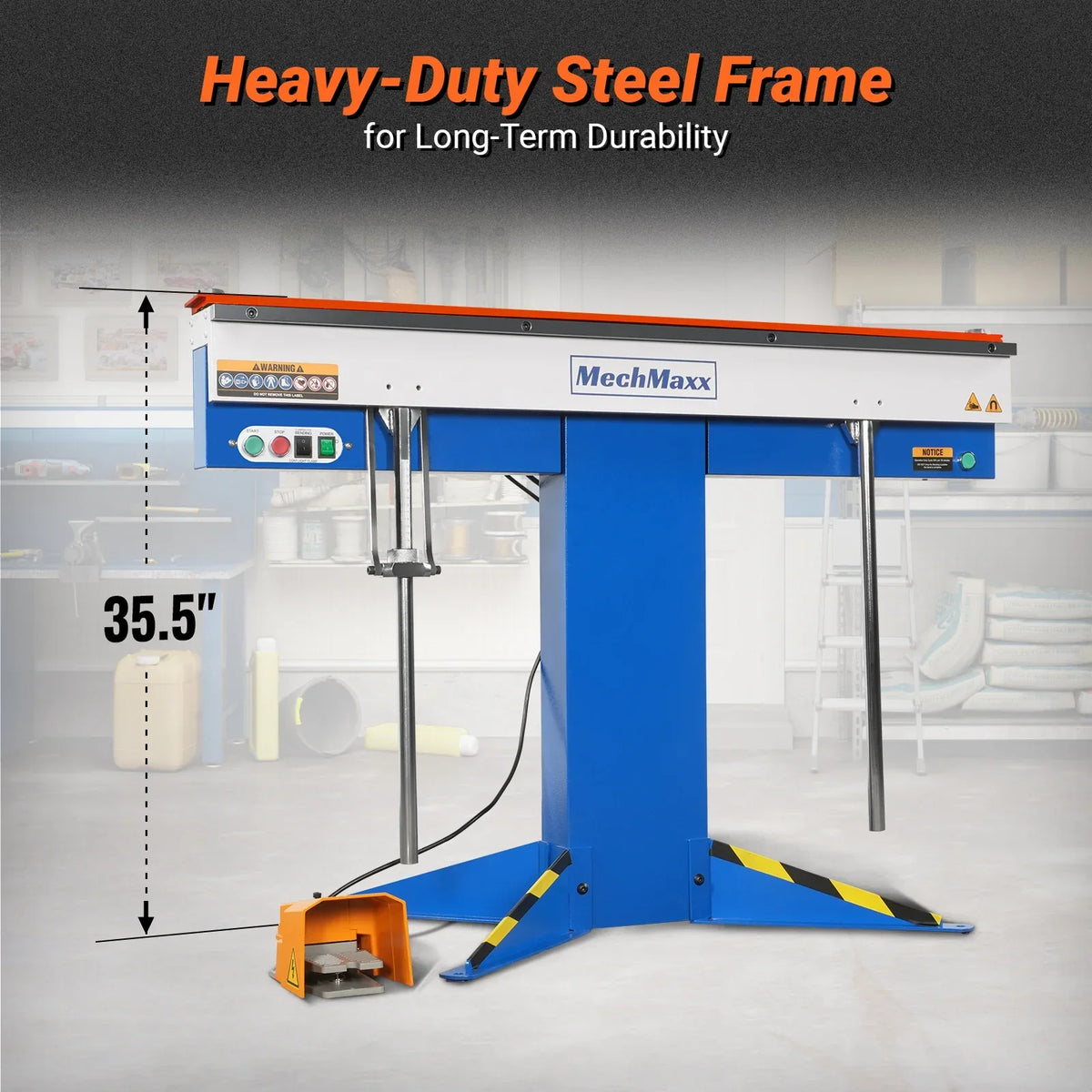48'' Industrial Magnetic Pan and BOX Heavy Duty Sheet Metal Brake 20 Gauge Capacity Shear Press Brake,  MSMB1250E