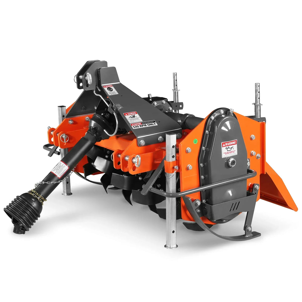 48 in Rotary Tiller,  3 Point Hitch Cat.1 & 2,  Gear Drive,  PTO Shaft Included with Slip Clutch,  25-50 HP,  MRT48