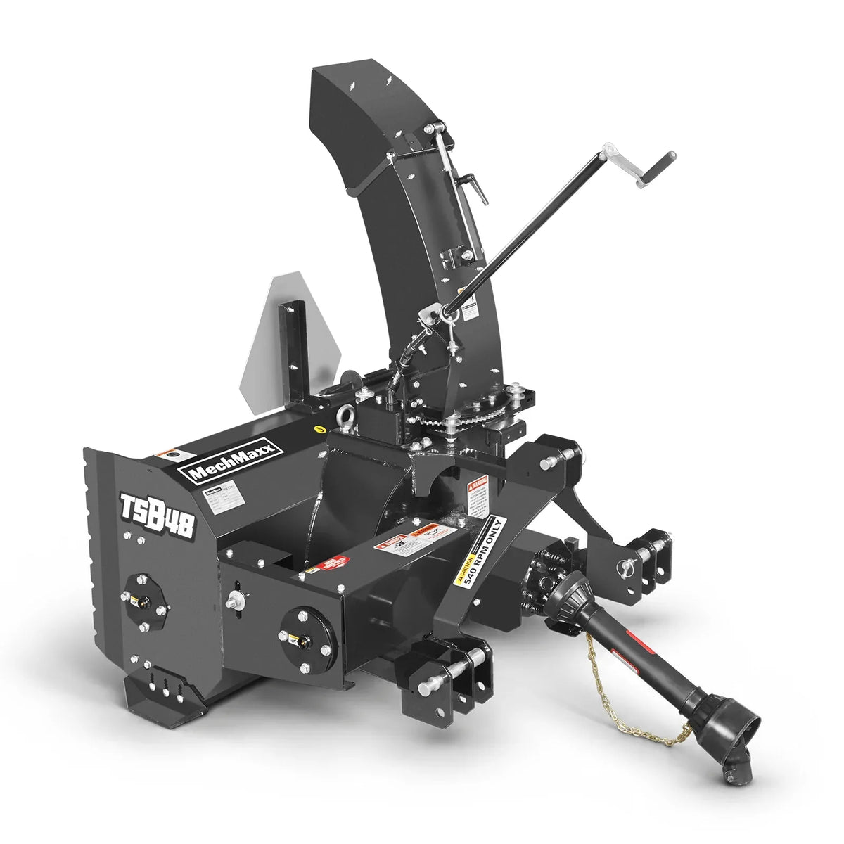 48" 3 Point PTO Snow Blower 20" Impeller Diameter 360° Snow Chute (PTO Shaft Included with Slip Clutch),  15-35 HP,  TSB48