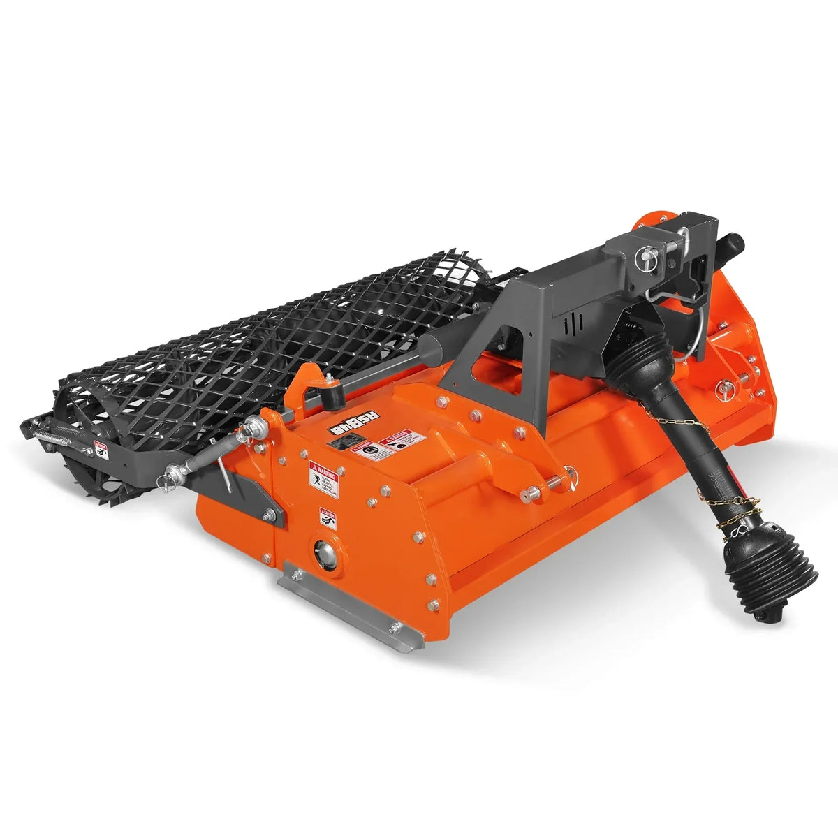 48 in Stone Burier Reverse Rotary Tiller,  3 Point Hitch Cat.1,  Chain Drive,  PTO Shaft Included with Slip Clutch,  20-45 HP,  RSB48