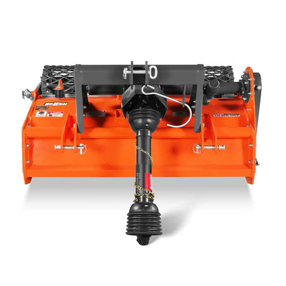 48 in Stone Burier Reverse Rotary Tiller,  3 Point Hitch Cat.1,  Chain Drive,  PTO Shaft Included with Slip Clutch,  20-45 HP,  RSB48