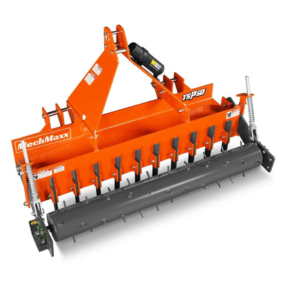 60" Heavy Duty Soil Pulverizer,  Single Spiked Roller,  21 Shanks,  Category 1 and 2,  3 Point Hitch Tractor Attachment,  TSP60