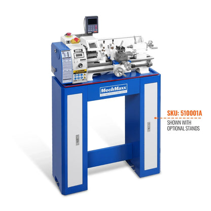 1.5‘’ Spindle Bore Metal Lathe Machine with DRO 8'' x 16'' High Precision Brushless Motor Mini 1.5HP Benchtop 0-2500 RPM Variable Speed Metal Working Machine 1.5‘’ Spindle Bore Small Lathe without Stand 0831VD