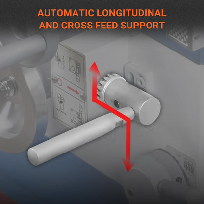 1.5‘’ Spindle Bore Metal Lathe Machine 10'' x 30'' High Precision Brushless Motor Benchtop 0-2000 RPM  Variable Speed Metal Working Machine 1.5HP Small Lathe without Stand 1030V