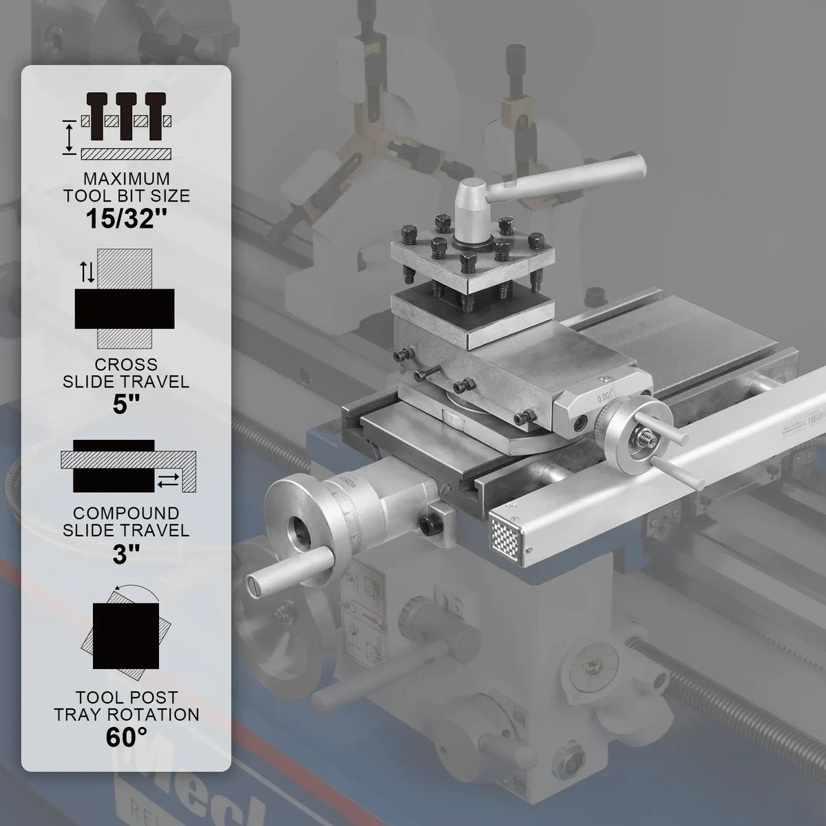 1.5‘’ Spindle Bore Metal Lathe Machine with DRO 10'' x 30'' High Precision Benchtop 0-2000 RPM  Variable Speed Metal Working Machine 1.5HP Small Lathe without Stand 1030VD