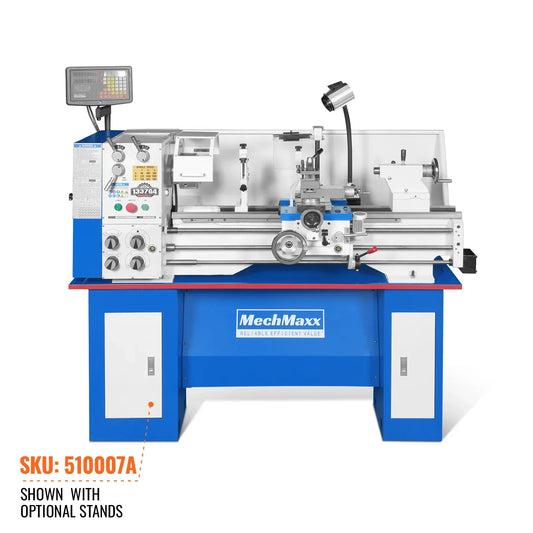 13" x 37" Industrial Heavy Duty Bench Metal Lathe 1.5HP/1100W Metal Working Lathe High Precision 64-1500 RPM Variable Speed with Four-axis sliding system 1337G4