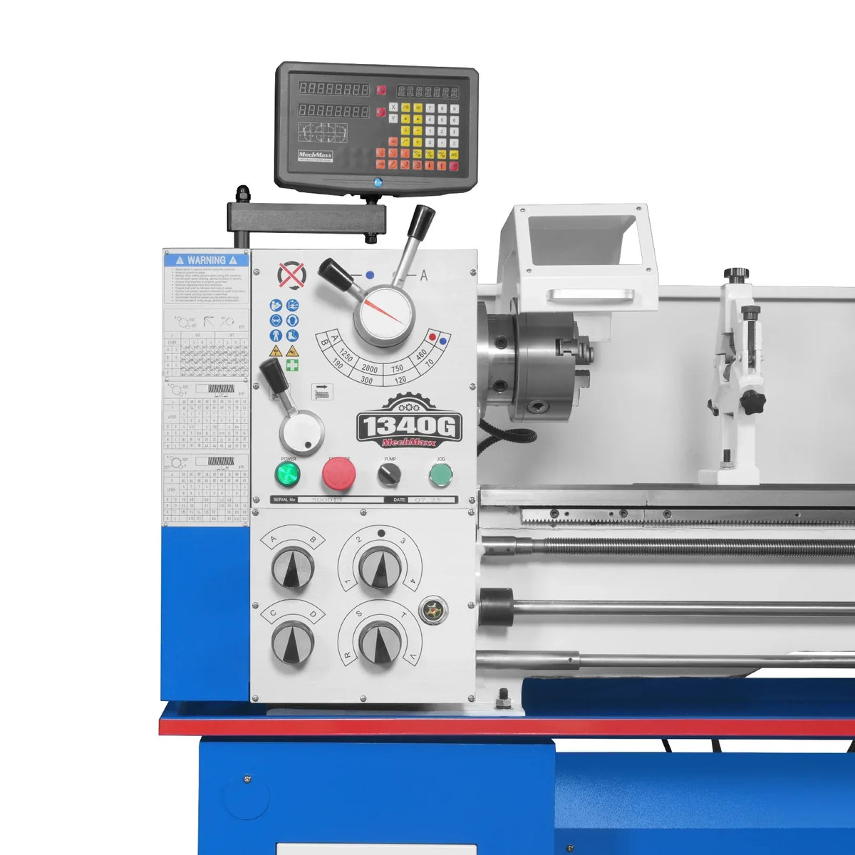 13" x 40" Industrial Heavy Duty Bench Metal Lathe 2HP/1500W Metal Working Lathe High Precision 70-2000 RPM Variable Speed with Four-axis sliding system 1340G