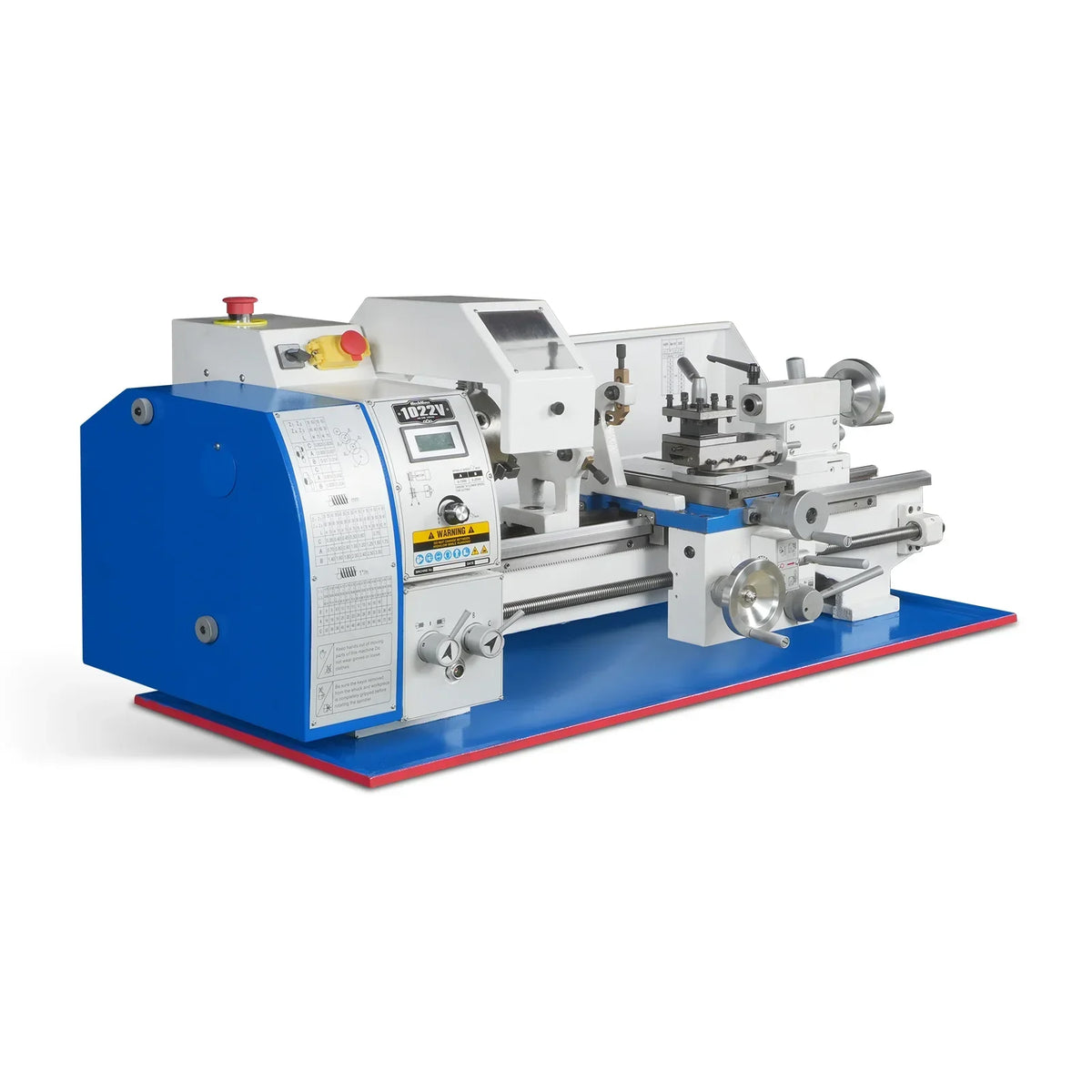 10'' x 22'' Industrial Metal Lathe Machine High Precision Benchtop 1.5HP Brushless Motor 0-2000 RPM Variable Speed Metal Working Machine Small Lathe without Stand 1022V