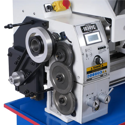 1.5 HP 10'' x 30'' Combination Lathe Milling Drilling Machine, 1.5'' Spindle Bore, 0-2000 RPM Variable Speed, High Precision Benchtop Lathe for Metalworking – Without Stand 1030VC