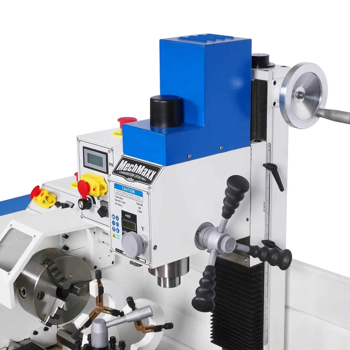 2 HP 11'' x 30'' Combination Lathe Milling Drilling Machine Brushless Motor, 1.5'' Spindle Bore, 0-2000 RPM Variable Speed, High Precision Benchtop Lathe for Metalworking – Without Stand 1130VC