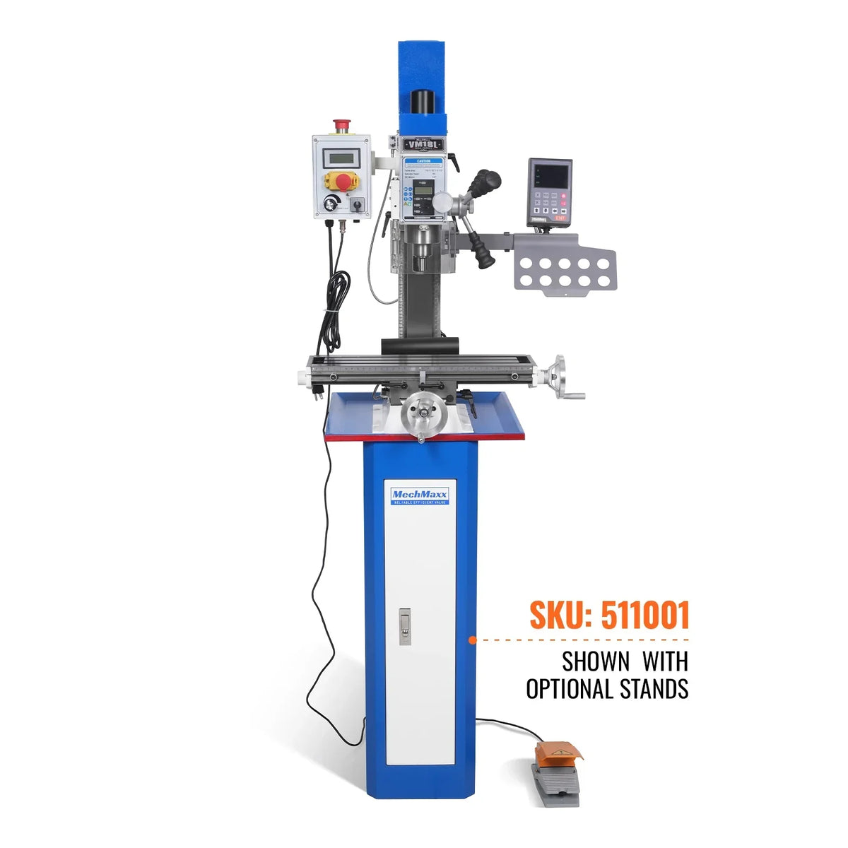 6"x20'' Benchtop Mill Drill Machine with DRO Brushless Motor, Variable Speed, R8 Spindle, 1 HP, 110V, Compact Milling Drilling Tool for Garage Shop, DIY Metalworking without Stand VM18LD