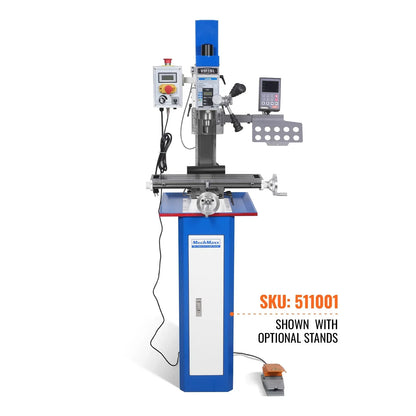 6"x20'' Benchtop Mill Drill Machine with DRO Brushless Motor, Variable Speed, R8 Spindle, 1 HP, 110V, Compact Milling Drilling Tool for Garage Shop, DIY Metalworking without Stand VM18LD