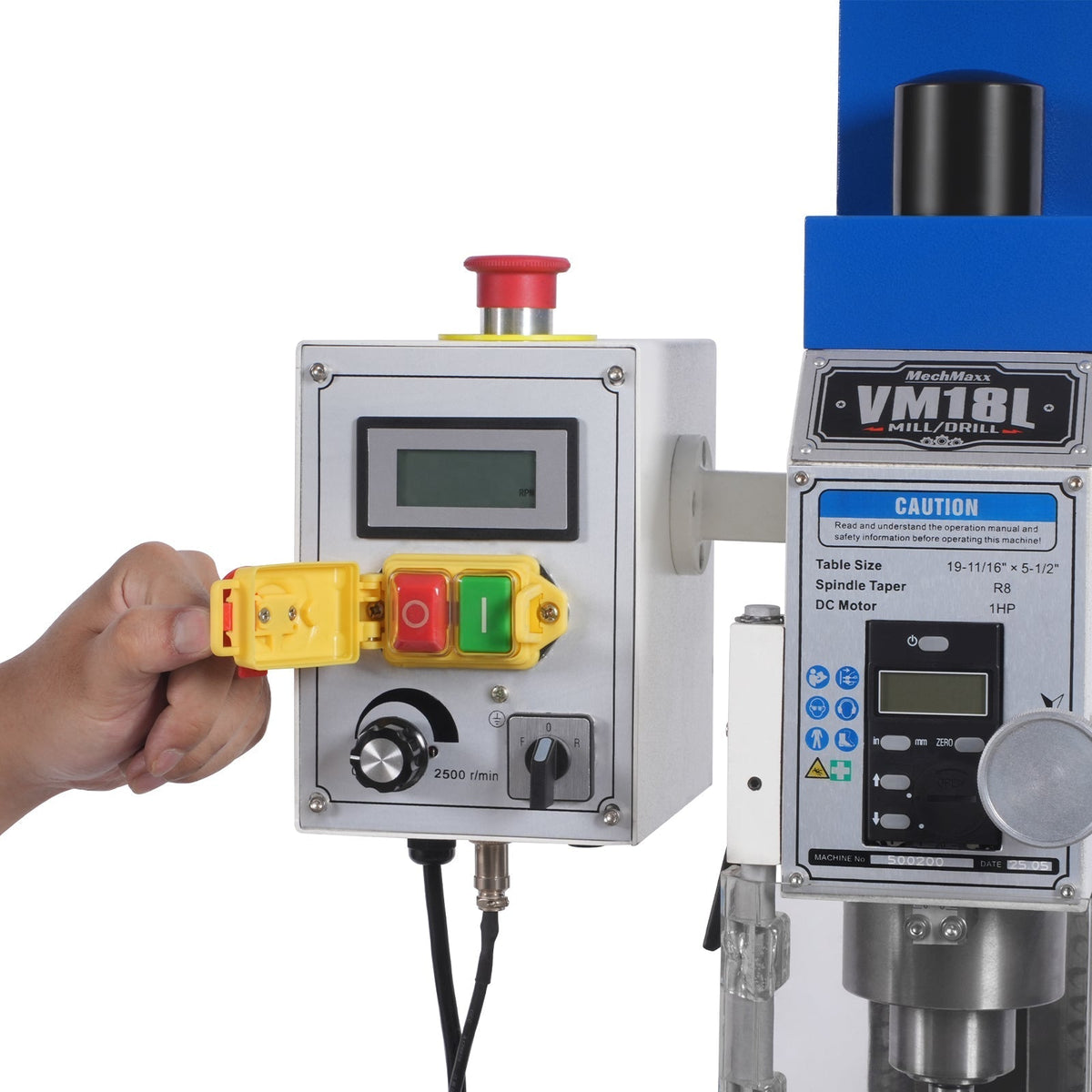 6"x20'' Benchtop Mill Drill Machine, Variable Speed, R8 Spindle, 1 HP, 110V, Brushless Motor Compact Milling Drilling Tool for Garage Shop, DIY Metalworking without Stand VM18L