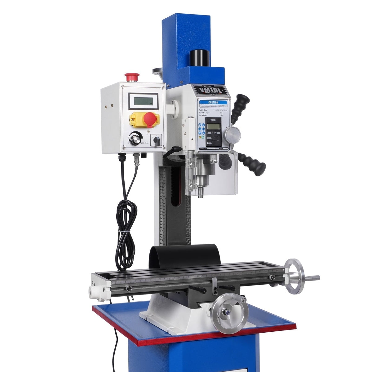 6"x20'' Benchtop Mill Drill Machine, Variable Speed, R8 Spindle, 1 HP, 110V, Brushless Motor Compact Milling Drilling Tool for Garage Shop