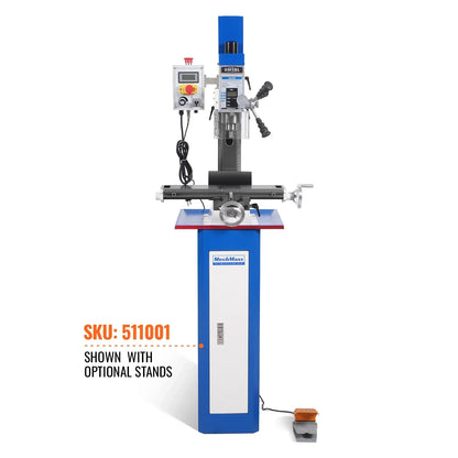 6"x20'' Benchtop Mill Drill Machine, Variable Speed, R8 Spindle, 1 HP, 110V, Brushless Motor Compact Milling Drilling Tool for Garage Shop, DIY Metalworking without Stand VM18L