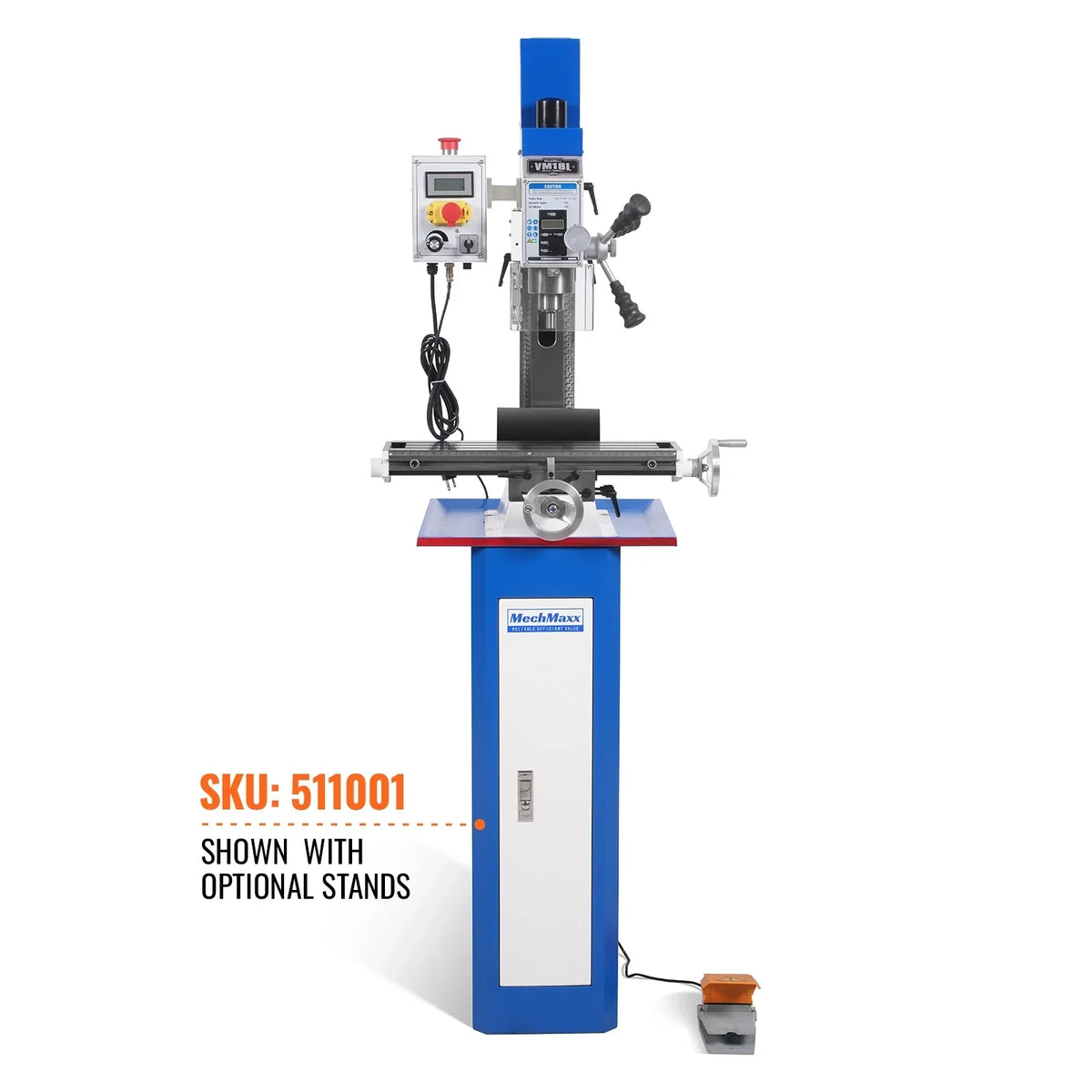 6"x20'' Benchtop Mill Drill Machine, Variable Speed, R8 Spindle, 1 HP, 110V, Brushless Motor Compact Milling Drilling Tool for Garage Shop