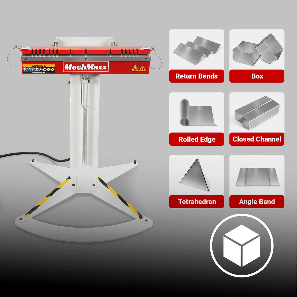 24'' Industrial Magnetic Pan and BOX Heavy Duty Sheet Metal Brake 20 Gauge Capacity Shear Press Brake,  MSMB650E-R