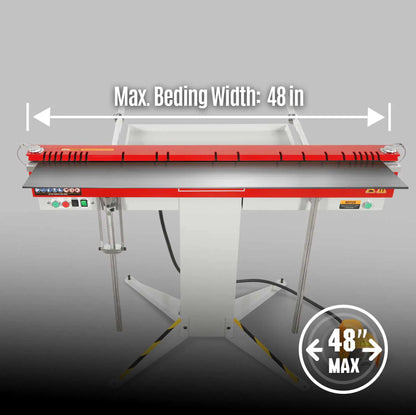 48'' Industrial Magnetic Pan and BOX Heavy Duty Sheet Metal Brake 20 Gauge Capacity Shear Press Brake,  MSMB1250E-R