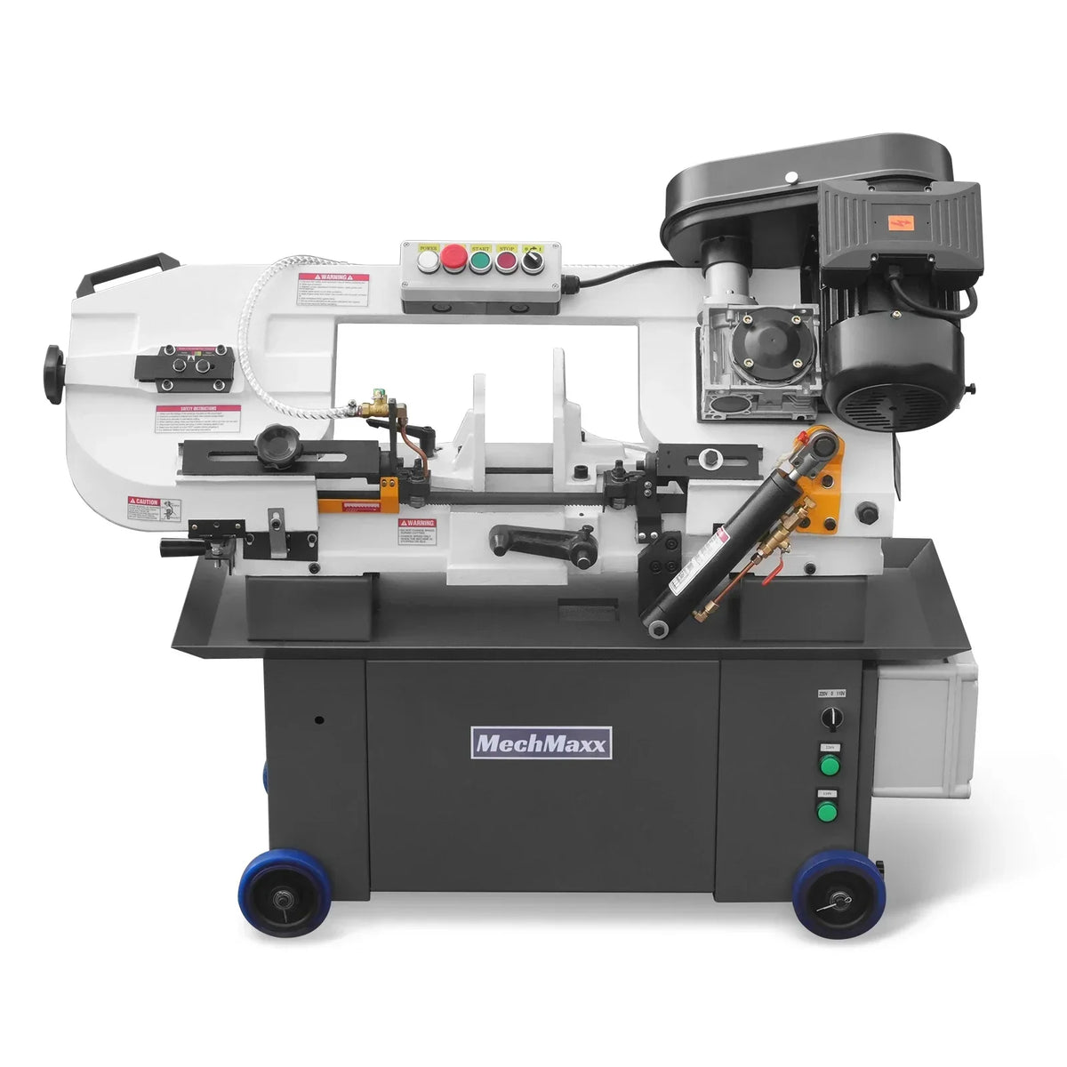 7" x 12" Metal Band Saw, 1.5 HP 115V/230V Dual Voltage 4-Speed Horizontal Vertical Bandsaw with Hydraulic Downfeed, Coolant System & Adjustable Angle Cutting for Steel, Aluminum, Pipe & Structural Metal BS-712N