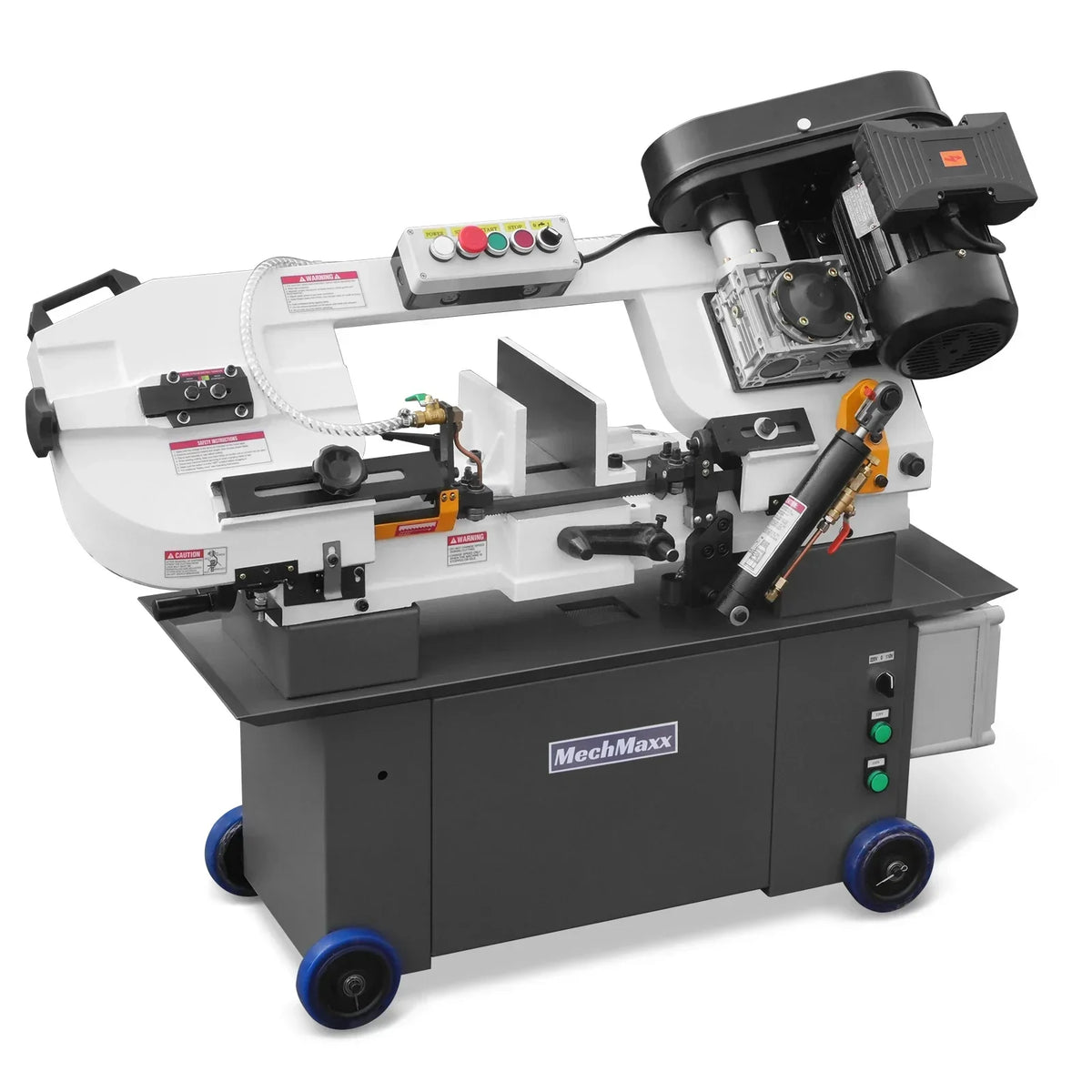 7" x 12" Metal Band Saw, 1.5 HP 115V/230V Dual Voltage 4-Speed Horizontal Vertical Bandsaw with Hydraulic Downfeed, Coolant System & Adjustable Angle Cutting for Steel, Aluminum, Pipe & Structural Metal BS-712N