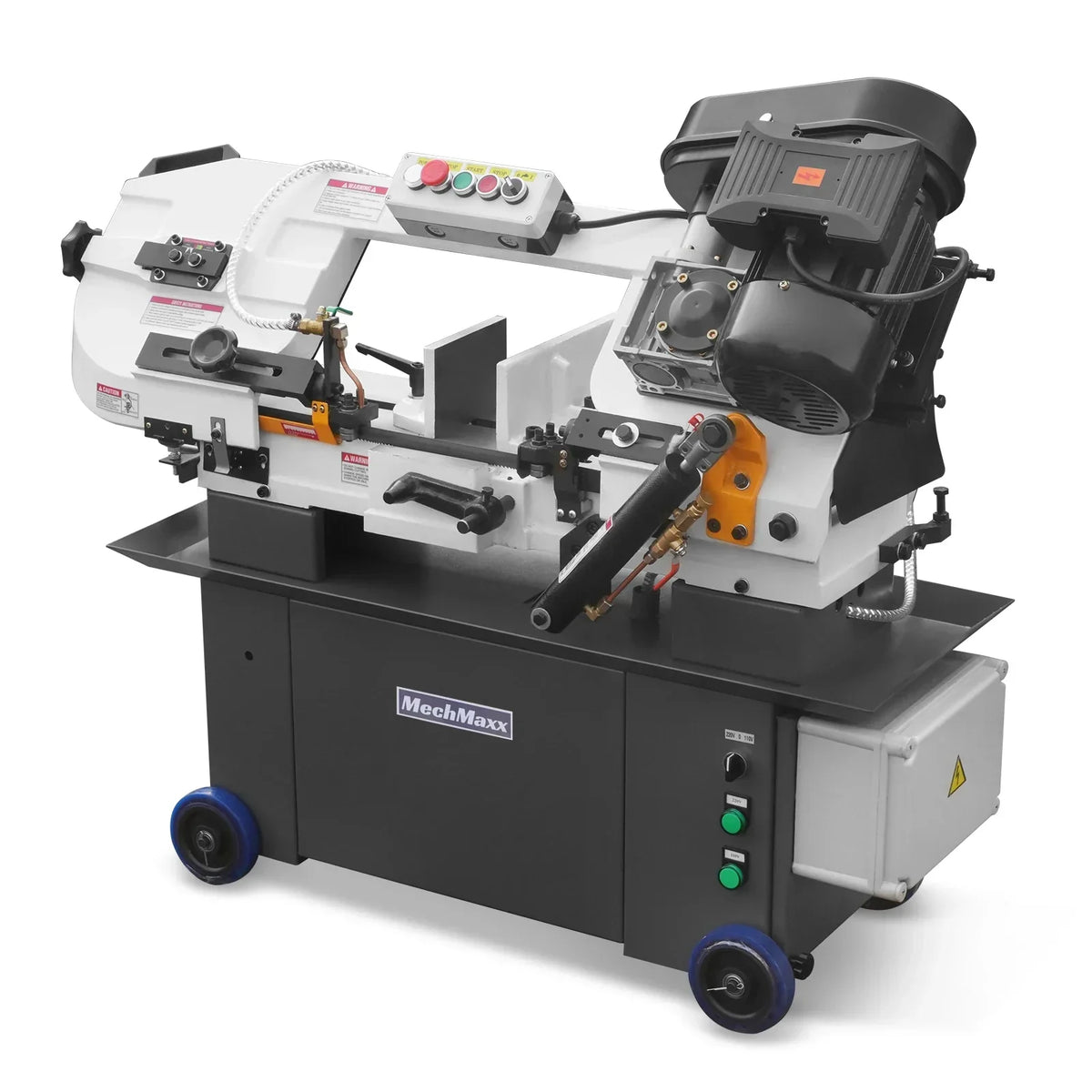 7" x 12" Metal Band Saw, 1.5 HP 115V/230V Dual Voltage 4-Speed Horizontal Vertical Bandsaw with Hydraulic Downfeed, Coolant System & Adjustable Angle Cutting for Steel, Aluminum, Pipe & Structural Metal BS-712N