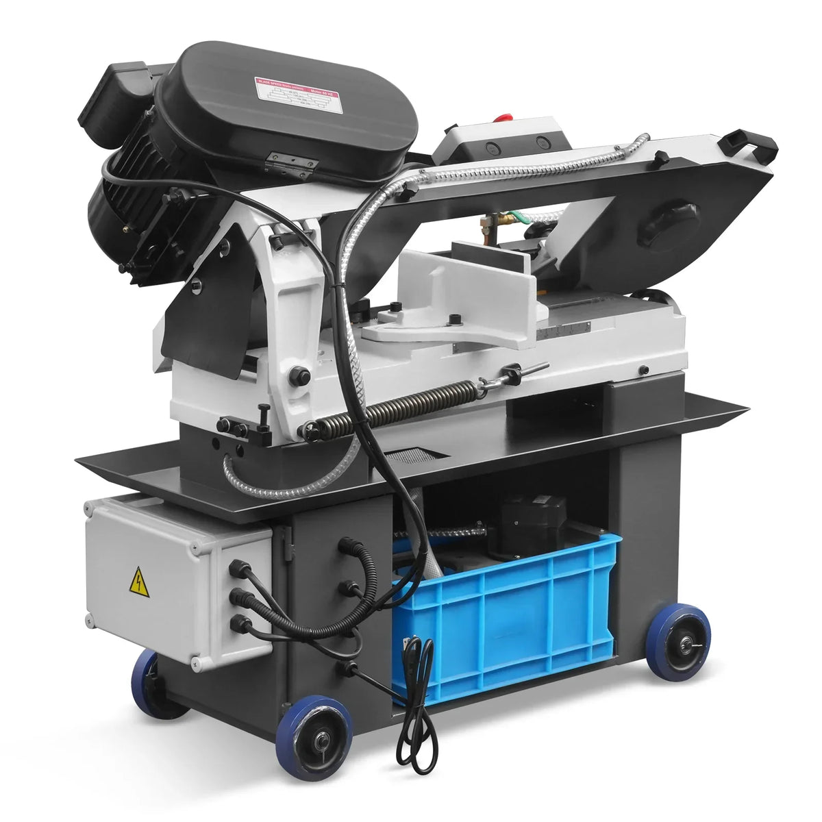 7" x 12" Metal Band Saw, 1.5 HP 115V/230V Dual Voltage 4-Speed Horizontal Vertical Bandsaw with Hydraulic Downfeed, Coolant System & Adjustable Angle Cutting for Steel, Aluminum, Pipe & Structural Metal BS-712N