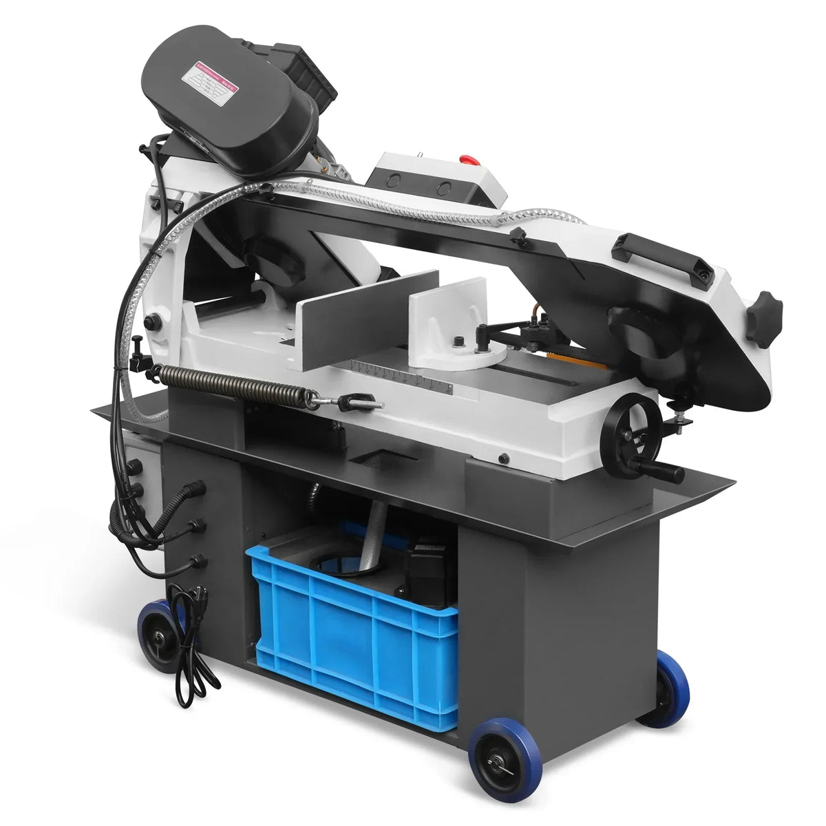 7" x 12" Metal Band Saw, 1.5 HP 115V/230V Dual Voltage 4-Speed Horizontal Vertical Bandsaw with Hydraulic Downfeed, Coolant System & Adjustable Angle Cutting for Steel, Aluminum, Pipe & Structural Metal BS-712N