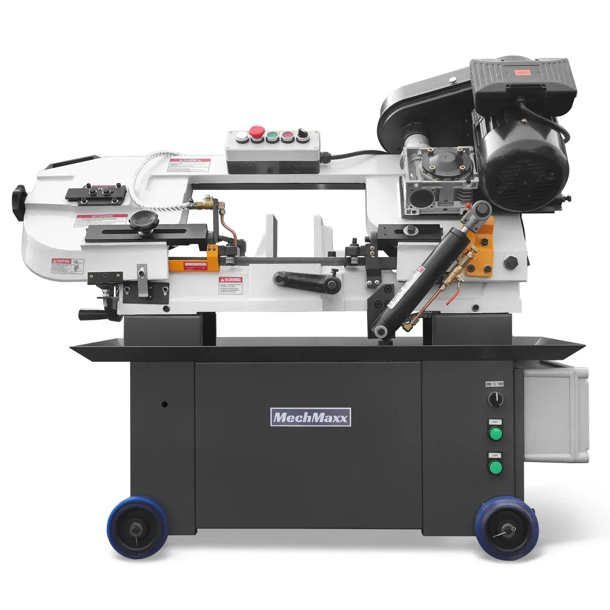 7" x 12" Metal Band Saw, 1.5 HP 115V/230V Dual Voltage 4-Speed Horizontal Vertical Bandsaw with Hydraulic Downfeed, Coolant System & Adjustable Angle Cutting for Steel, Aluminum, Pipe & Structural Metal BS-712N