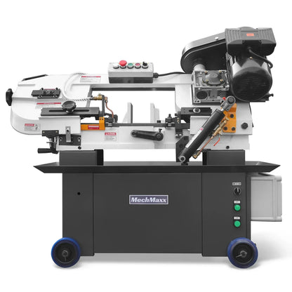 7" x 12" Metal Band Saw, 1.5 HP 115V/230V Dual Voltage 4-Speed Horizontal Vertical Bandsaw with Hydraulic Downfeed, Coolant System & Adjustable Angle Cutting for Steel, Aluminum, Pipe & Structural Metal BS-712N