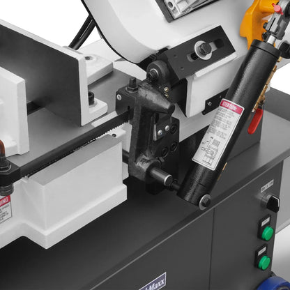 7" x 12" Metal Band Saw, 1.5 HP 115V/230V Dual Voltage 4-Speed Horizontal Vertical Bandsaw with Hydraulic Downfeed, Coolant System & Adjustable Angle Cutting for Steel, Aluminum, Pipe & Structural Metal BS-712N