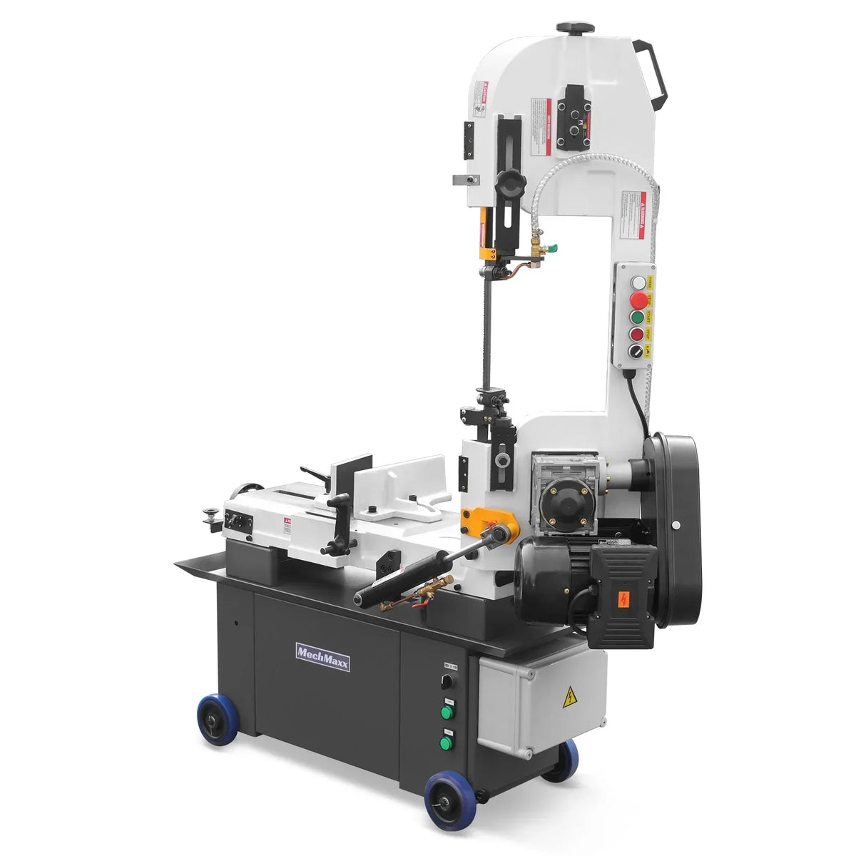 7" x 12" Metal Band Saw, 1.5 HP 115V/230V Dual Voltage 4-Speed Horizontal Vertical Bandsaw with Hydraulic Downfeed, Coolant System & Adjustable Angle Cutting for Steel, Aluminum, Pipe & Structural Metal BS-712N