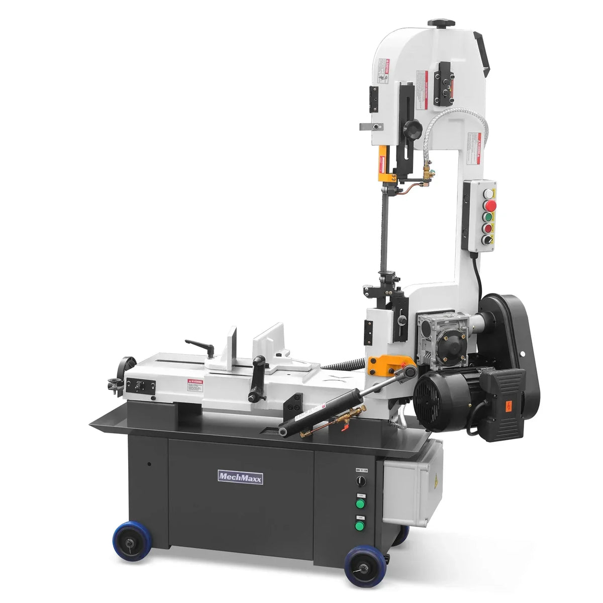 7" x 12" Metal Band Saw, 1.5 HP 115V/230V Dual Voltage 4-Speed Horizontal Vertical Bandsaw with Hydraulic Downfeed, Coolant System & Adjustable Angle Cutting for Steel, Aluminum, Pipe & Structural Metal BS-712N