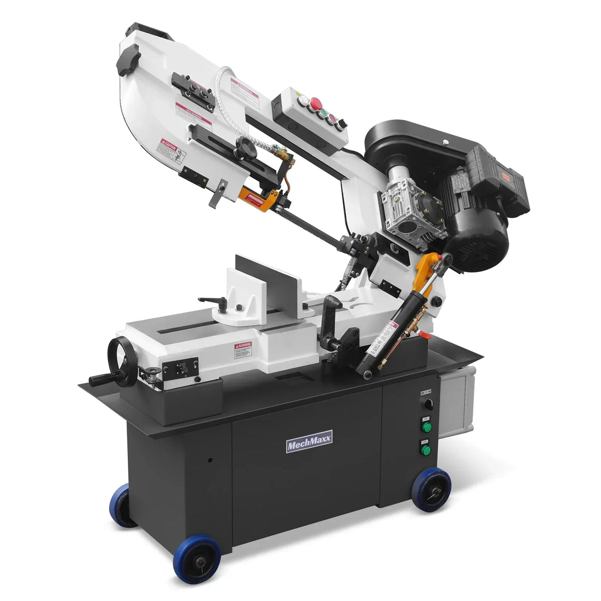 7" x 12" Metal Band Saw, 1.5 HP 115V/230V Dual Voltage 4-Speed Horizontal Vertical Bandsaw with Hydraulic Downfeed, Coolant System & Adjustable Angle Cutting for Steel, Aluminum, Pipe & Structural Metal BS-712N